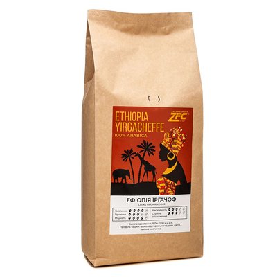 Кофе в зернах ZFC Ефіопія Їргачіф 1 кг. 280 фото