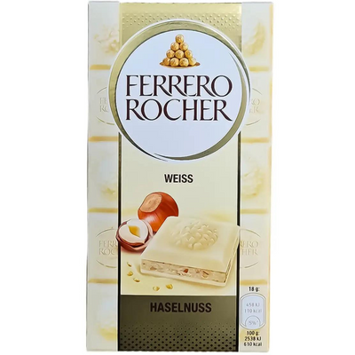 Шоколад білий з фундуком Ferrero Rocher Weiss, 90г 496 фото